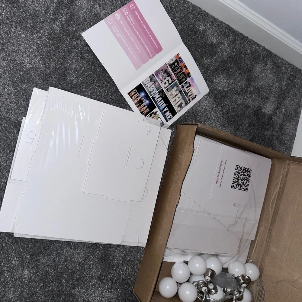 White and Silver Light Bulb Kit LETTER “A”
